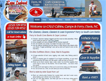 Tablet Screenshot of cape-lookout-cabins-camps-ferry-davis-nc.com